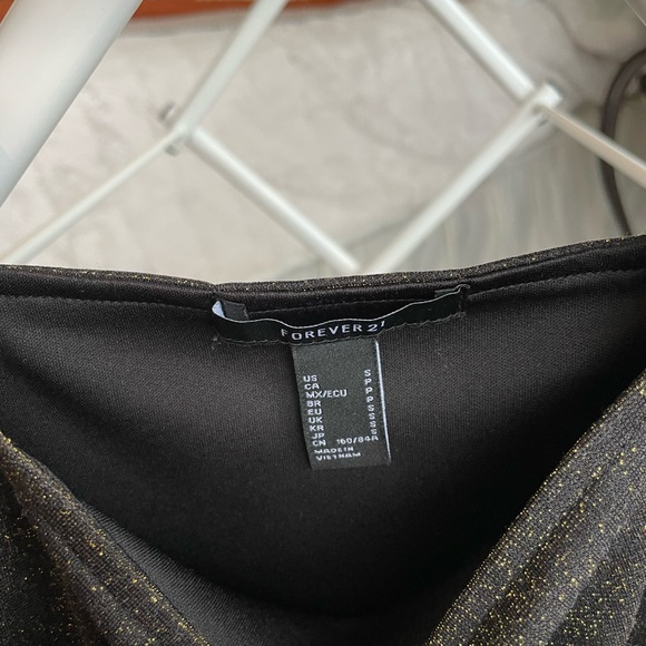 Forever21 Gold Shimmer Dress size S - Picture 4 of 5